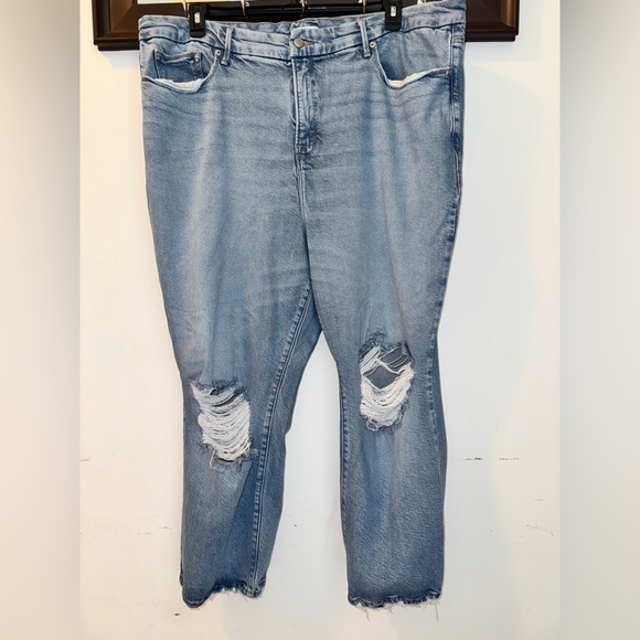 Good American Curve Good Petite Straight Jeans Indigo Size 22 - Picture 1 of 5